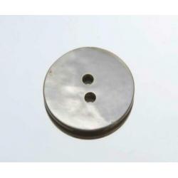 Vintage parelmoeren knopen nr M1141 Smokey grey met regeboog