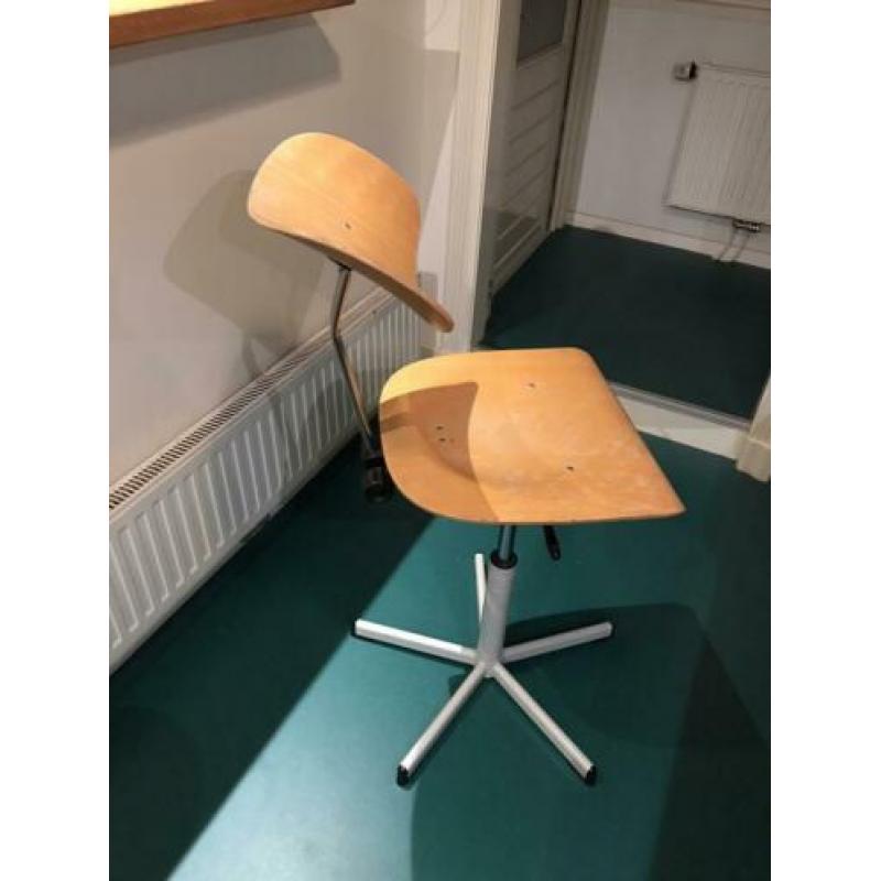 Vintage school kruk verstelbaar