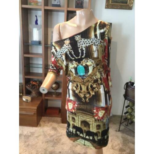 PHILIPP PLEIN jurk maat L viscose ORIGINEEL