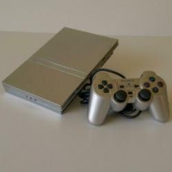 PS2 Slim Zwart of Zilver met controller en memorycard