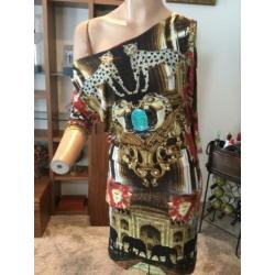 PHILIPP PLEIN jurk maat L viscose ORIGINEEL