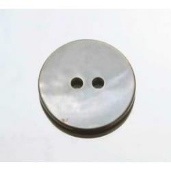 Vintage parelmoeren knopen nr M1141 Smokey grey met regeboog