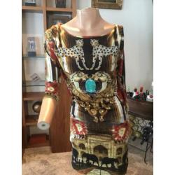 PHILIPP PLEIN jurk maat L viscose ORIGINEEL