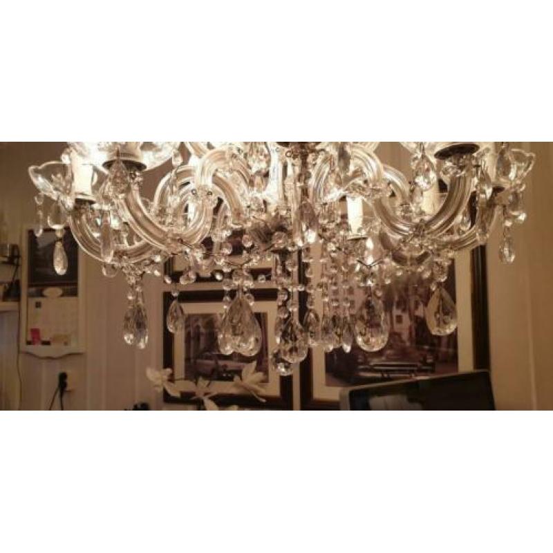 Kroonluchter 15 lamps met kristal