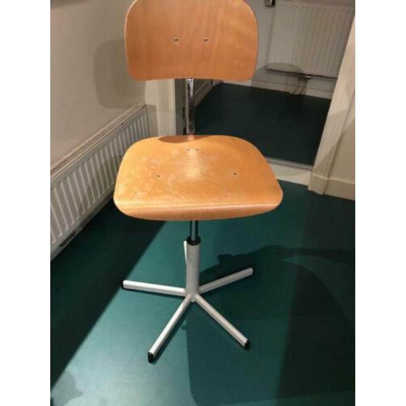 Vintage school kruk verstelbaar
