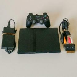 PS2 Slim Zwart of Zilver met controller en memorycard