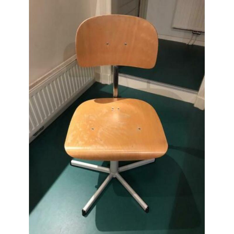 Vintage school kruk verstelbaar