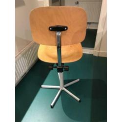 Vintage school kruk verstelbaar