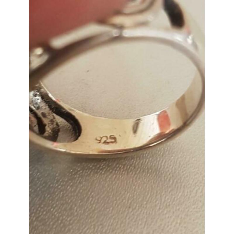 Mooie opengewerkte zilveren ring