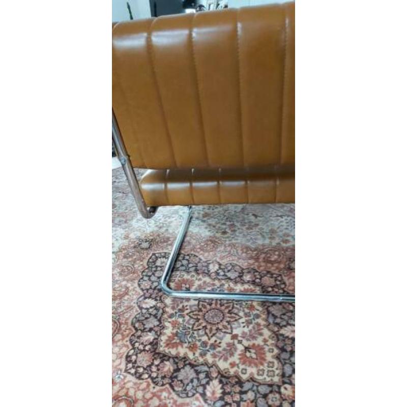 Retro/vintage/industrieel fauteuil skaibekleding