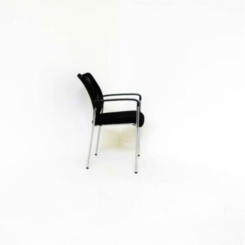 Vergaderstoelen, Kantinestoelen, Nieuw, ZWART, Netweave
