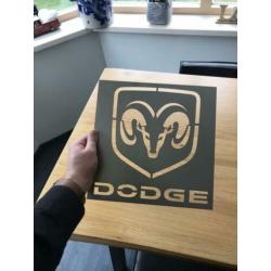 Industrial Dodge retro sign wandbord decoratie 30x30cm Staal