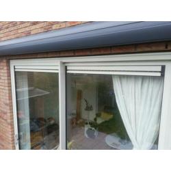 Schuifpui aluminium HR++ glaswerk incl nieuwe muggenhor