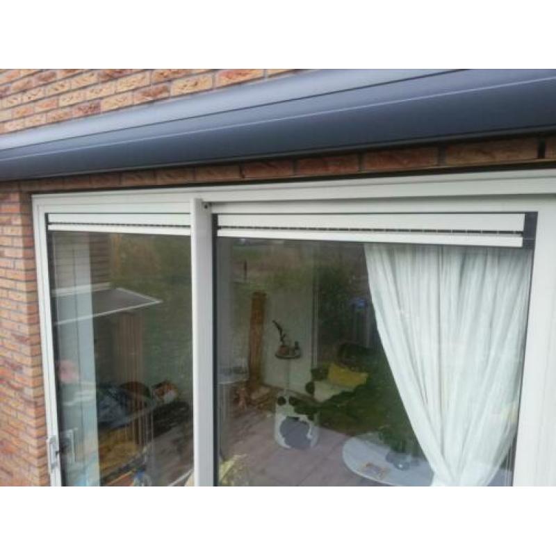 Schuifpui aluminium HR++ glaswerk incl nieuwe muggenhor