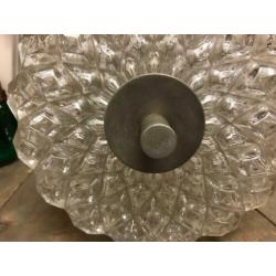 Kinkeldey vintage retro hanglamp metaal glas en chroom 60-70