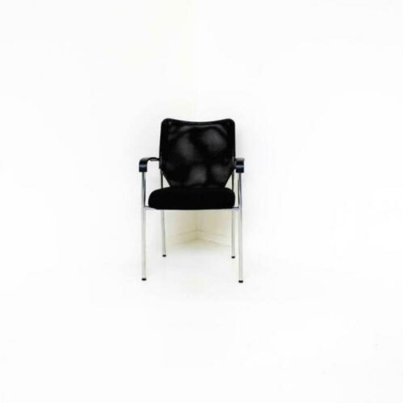 Vergaderstoelen, Kantinestoelen, Nieuw, ZWART, Netweave