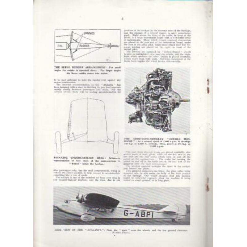 Armstrong Witworth 1932 vliegtuig brochure