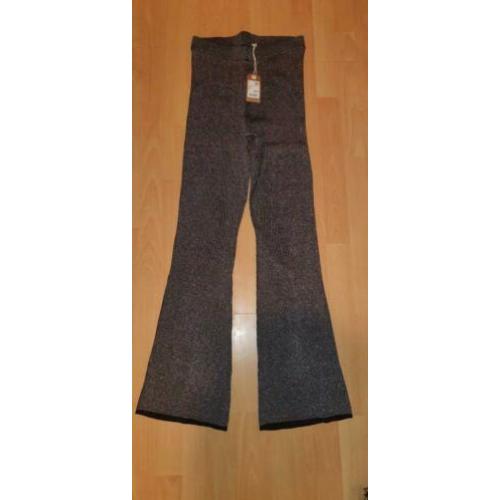 Flared glitter broek maat M nieuw rekbaar