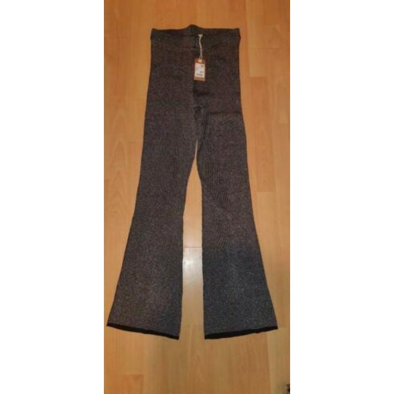 Flared glitter broek maat M nieuw rekbaar