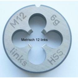 Snijplaten Metrisch links, BSW links en BSF links .