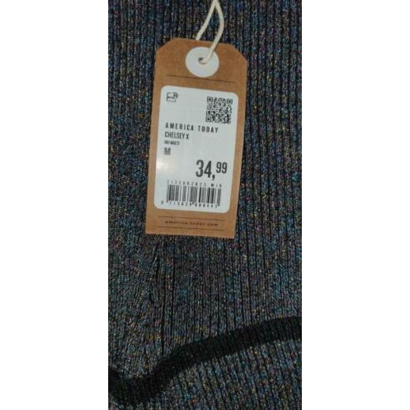 Flared glitter broek maat M nieuw rekbaar