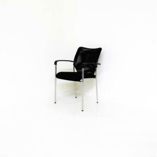 Vergaderstoelen, Kantinestoelen, Nieuw, ZWART, Netweave