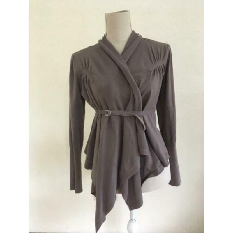 Bruin grijs vest Karen Millen maat 3 (bij 38)