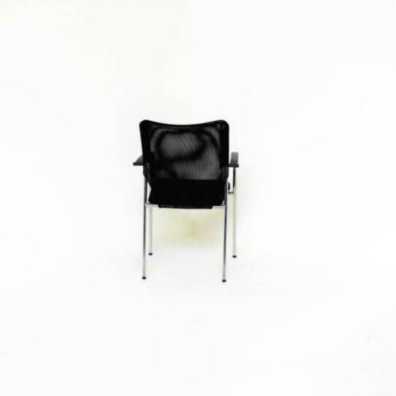 Vergaderstoelen, Kantinestoelen, Nieuw, ZWART, Netweave