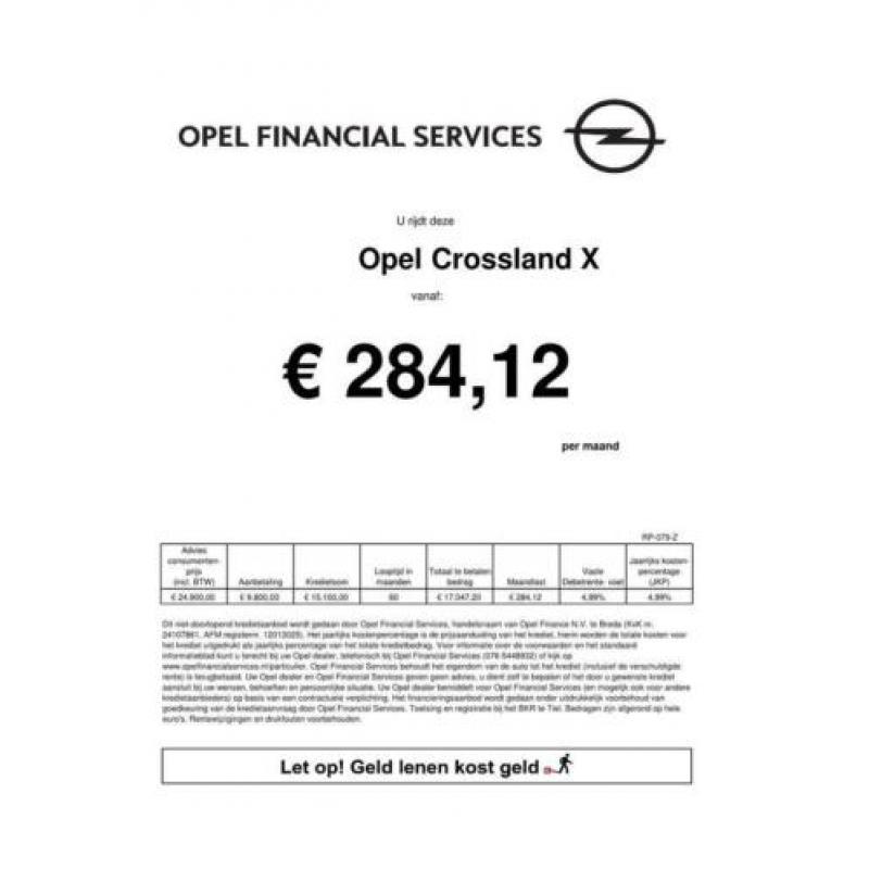 Opel Crossland X 1.2 TURBO INNOVATION NAVI, PDC, ZWART DAK