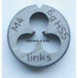 Snijplaten Metrisch links, BSW links en BSF links .