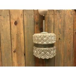 Kinkeldey vintage retro hanglamp metaal glas en chroom 60-70