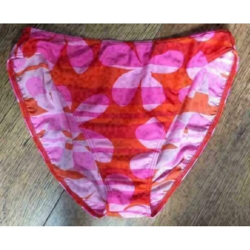 Hema cyclaam/rood bewerkte bikini mt 40 cup B
