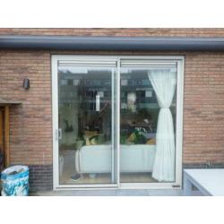 Schuifpui aluminium HR++ glaswerk incl nieuwe muggenhor