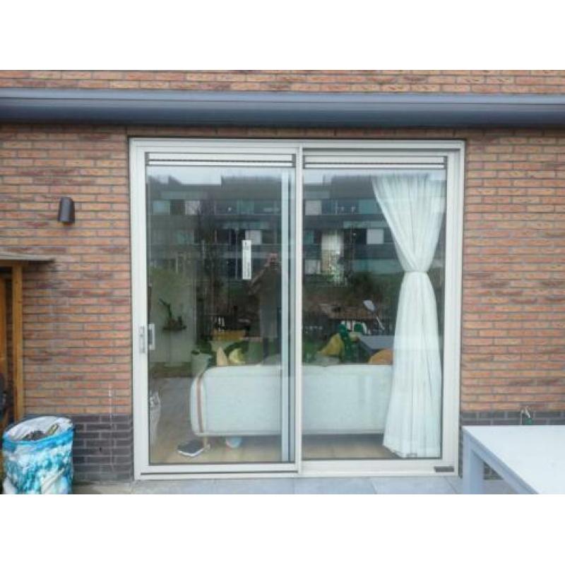 Schuifpui aluminium HR++ glaswerk incl nieuwe muggenhor