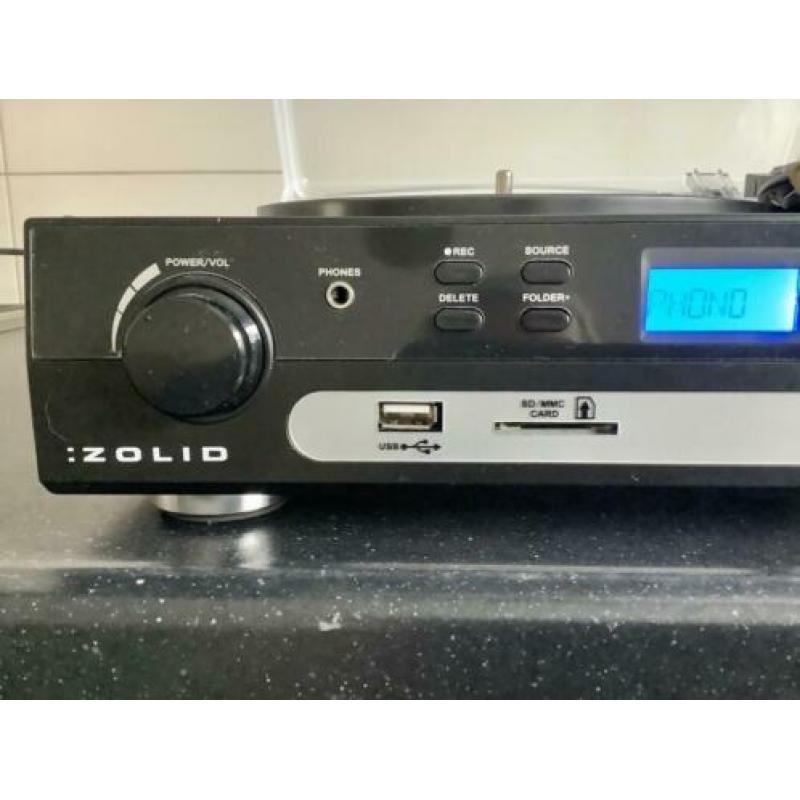 Zolid platenspeler (MP3, USB, SD, analoog)