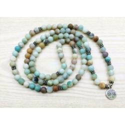 Amazoniet mala ketting met Levensboom bedel