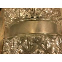 Kinkeldey vintage retro hanglamp metaal glas en chroom 60-70