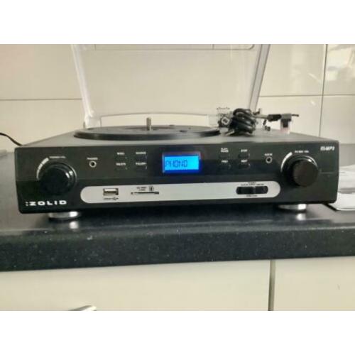 Zolid platenspeler (MP3, USB, SD, analoog)