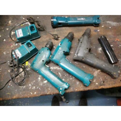 makita 9.6v accu boormachines in goede staat met een accu
