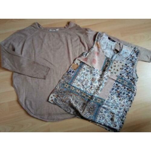 Leuke set van Only maat 36/S: top en trui bruin