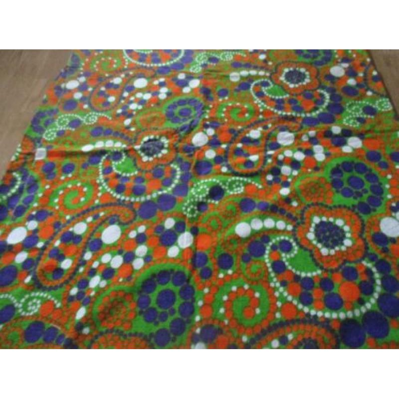 lap stof groen badstof 150 x 88 cm jaren 70 design retro