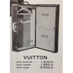 Vintage advertentie Louis Vuitton hutkoffers 1933