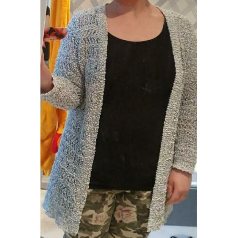 gemêleerd licht blauw vest miss etam maat L