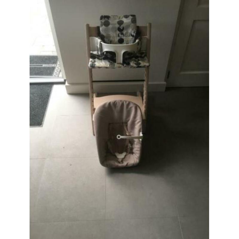 Nette stokke trip trap + newborn + babyset + kussenset + gor
