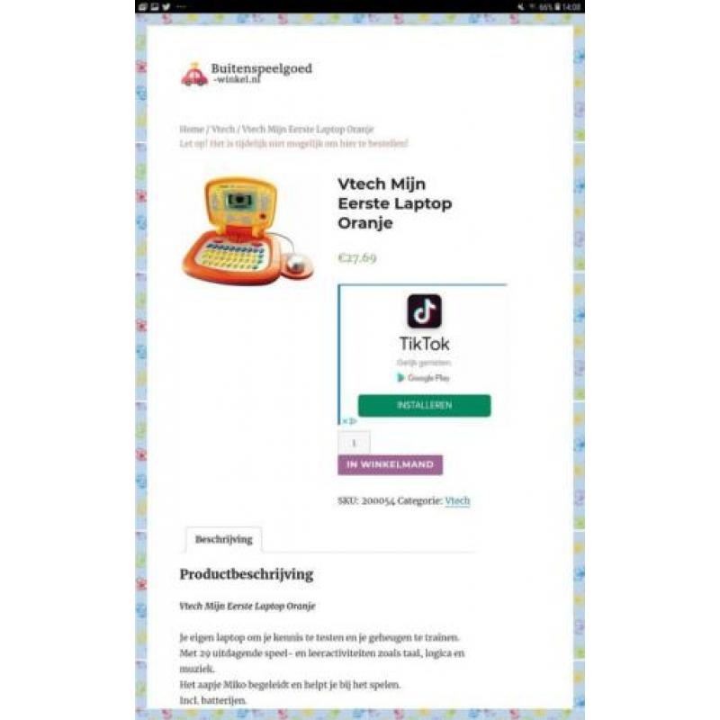 Vtech, mijn eerste laptop