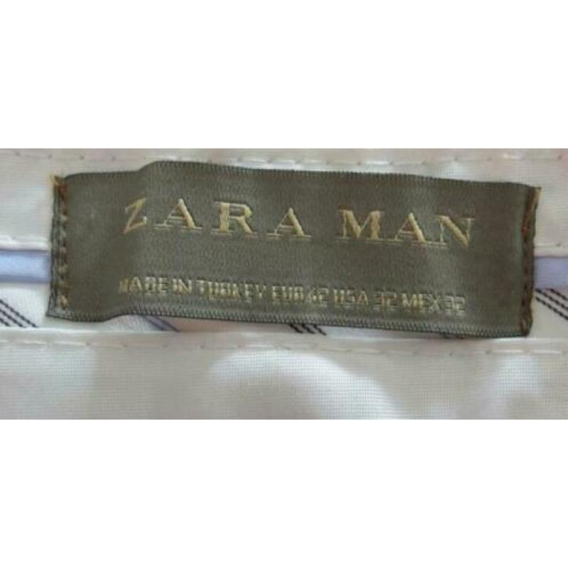 Zara man oranje / bruin pantalon broek met omslag maat