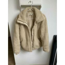 H&M beige bontjas maat S