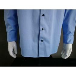 Mainstream overhemd. Blauw met applicaties. Maat M.