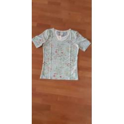 Pip Studio pyjamashirt / Tjess lace top / blue / Maat: XL