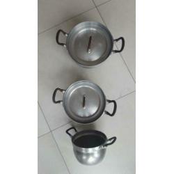 3 vintage sigg pannen